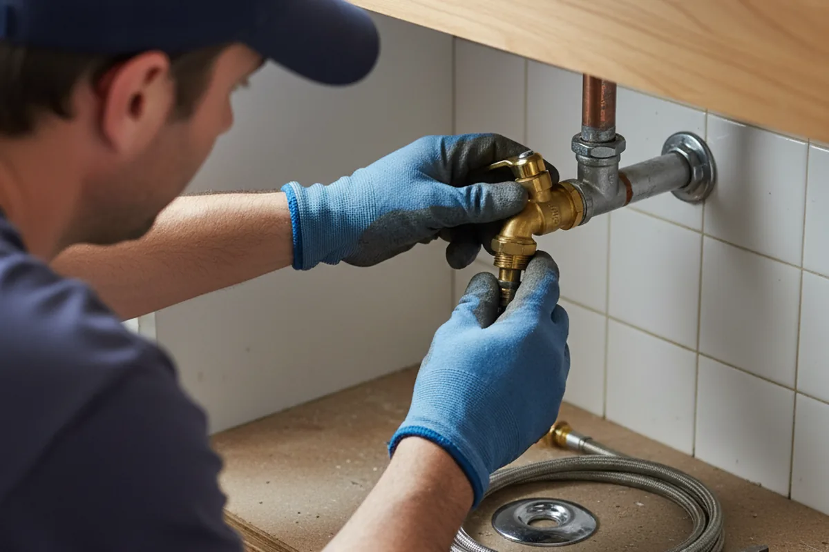 Shutoff valve and fitting work during Faucet and Fixture Repair in Marshall
